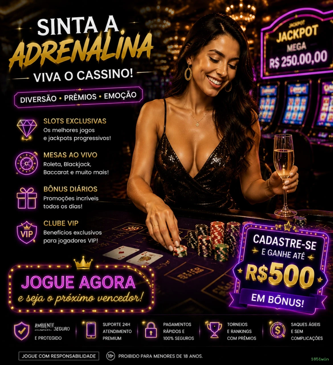 Plataforma completa da 1851win com todos os jogos